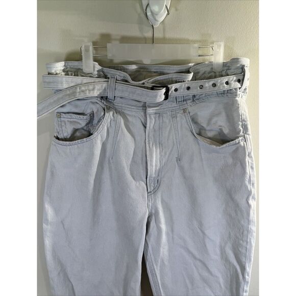 Agolde Riya Belted Paperbag Tapered Leg High Rise Designer Jeans Women's Size 29 - Picture 2 of 11
